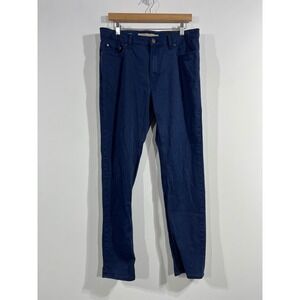 Banana Republic Linen Cotton Old Money Slim Fit Navy Pants 33x32 Preppy Career‎